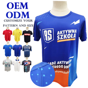 Custom Print Tshirt Polyester Cotton Cheap Polyester Promotional Low Moq Custom Knitted Advertising T-Shirt