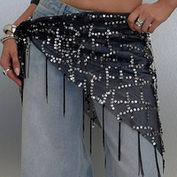 Mini-jupe à sequins pour femme, au-dessus du genou, tendance, brillante, pour festival de musique, anniversaire, Saint-Valentin, foulard