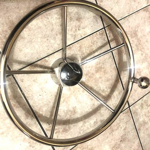 <span class=keywords><strong>Volante</strong></span> de barco de hardware marino de Venta caliente con perilla 5 repuestos de radios para yates y barcos - Product Image 5