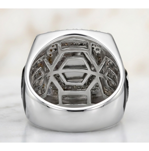 Hip Hop Custom <b>Name</b> Letter Moissanite <b>Ring</b> San Francisco 49ers Inspired Premium Statement Jewelry Handmade Design - Product Image 1