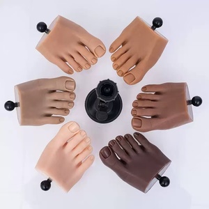 Modèle de pied d'entraînement en silicone pour la pratique des ongles, 6 couleurs, modèle de pied d'imitation, support en silicone - Product Image 5