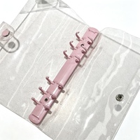 Fundas Transparentes para Carpeta de Anillas, Tamaño A5/A6, 6 Anillas, Protector de Cuaderno de PVC Suave, Cierre a Presión