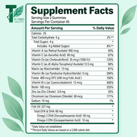 OEM Private Label Multivitamine Gummies voor vrouwen met Omega 3 EPA DHA ter ondersteuning van hart, botten en immuunsysteem, voedingssupplement