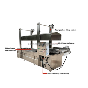 Industriële Elektrische Nieuwe Doorlopende Friteuse Voor Kipnuggets Aardappelchips Frietjes Weegbree Chips Pinda-Aardnoten Frituren - Product Image 2