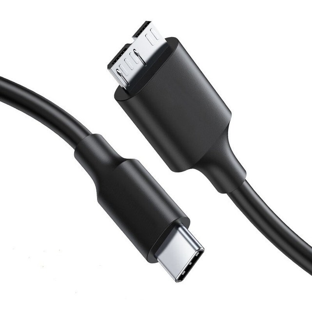 D1292 USB-C 3.1/31 Type C to USB 3.0/30 Micro B External Hard Drive Cable 0.5m with PVC Jacket in Stock for Computers