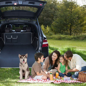 La camioneta de carga del trazador de líneas para perros tronco de carga cubierta estera con parachoques solapa Protector impermeable perro cubiertas de asiento de coche - Product Image 2