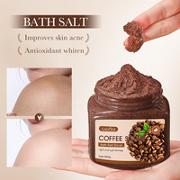 Gommage exfoliant et nettoyant au café et au sel de l'Himalaya avec citron et vitamine C pour peaux sèches et blanchissantes
