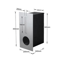 Boîte aux lettres en acier galvanisé anti-rouille WELDON OEM/ODM personnalisée, petite, pour extérieur, à encastrer dans un mur
