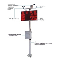 Surveillance de la qualité de l'environnement Kit de capteur de vitesse du vent Station météo professionnelle avec Wifi Gprs 4g Mesures de rayonnement