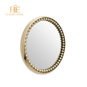 Miroir mural décoratif Art Déco en <span class=keywords><strong>verre</strong></span> avec <span class=keywords><strong>cadre</strong></span> en métal doré, carré, épaisseur 5,0 mm, couleur et taille personnalisables, décoration de luxe pour salon - Product Image 6