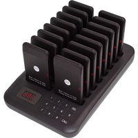 Système d'appel sans fil CATEL pour restaurant, 16 récepteurs pager avec 1 émetteur à clavier, téléavertisseur pour clients
