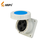 IEC60309 prise électrique femelle haute tension 3/4/5 broches Standard étanche IP67 Protection nominale 125A connecteur d'alimentation