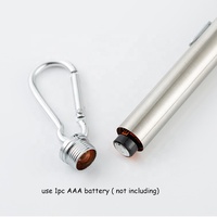QXMOVING 3-en-1 Mini porte-clés torche lumière rouge LED 395nm lampe de poche UV AAA batterie étanche détecteur d'argent 3W puissance