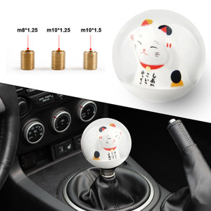 Pommeau de levier de vitesse Lucky Cat M8 M10 1.25 1.5 universel pour voiture à transmission manuelle, accessoire décoratif - Product Image 1