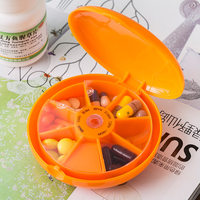 Boîte à pilules rotative portable personnalisée avec logo, étanche à l'humidité, conteneur de rangement pour médicaments