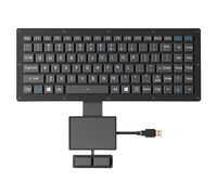 Clavier robuste à 92 touches avec interrupteurs à ciseaux ultra-scellés, pavé tactile et boutons de souris