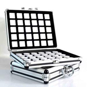 Boîte de diamant en <span class=keywords><strong>pierre</strong></span> nue Affichage des échantillons de diamants Stockage Transparent en plastique acrylique boîte ronde anneau visage jouer exposition de bijoux wi - Product Image 1