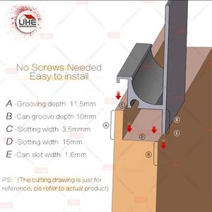 Gagang Lemari Dapur Panjang Sesuai Pesanan, Gagang Aluminium Tersembunyi untuk Furnitur - Product Image 2