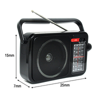 Radio analogique à transistor AM FM portable Eletree J15 alimentée par batterie avec la meilleure réception
