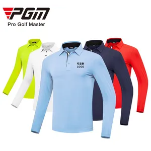 PGM YF603 FREE LOGO custom golf polos apparel manufacturers long sleeve golf shirt