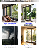 Ventana Abatible de Aluminio con Doble Acristalamiento, Aislamiento Térmico y Acústico, Personalizada por AMJ OEM, para Proyectos Residenciales en América del Norte