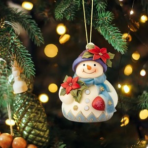 Nuevo Producto Navideño, Adorno para Árbol de Navidad, Colgante Acrílico Plano con Diseño de Muñeco de Nieve, Ambiente Festivo - Product Image 2