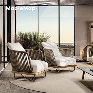 Chaises nordiques mobilier d'extérieur en teck Restaurant piscine chaise longue rustique hôtel de luxe <span class=keywords><strong>Transat</strong></span> Piscine chaise de soleil Patio chaises de jardin - Product Image 4