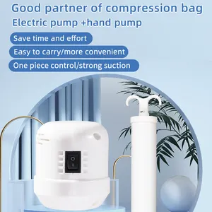 Hot Selling Flexible Square Vacuum Compression Storage Bag With Hand And Electric Pump Functional Design