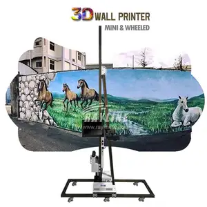 Máquina de pintura de pared Impresora de inyección de tinta 3D Impresión Zeescape Máquina de impresora de pared Distribuidor de precios en Rusia