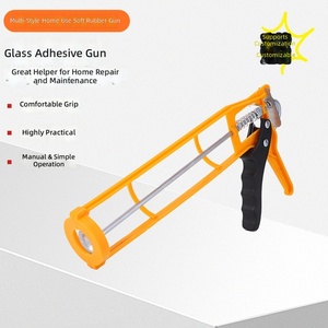 <span class=keywords><strong>Pistolet</strong></span> à mastic manuel double colonne pour verre, en acier, avec buse en <span class=keywords><strong>silicone</strong></span> pour <span class=keywords><strong>silicone</strong></span> et plastique, outil de jointoiement - Product Image 1