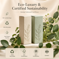 Caja de Cartón para Cosméticos Ecológica con Relieve, con Materiales Reciclados, Laminación Mate y Forro de Esponja para Empaque de Crema Facial