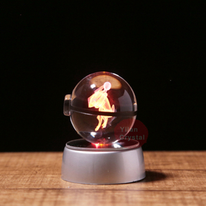 Boule en cristal <span class=keywords><strong>Greninja</strong></span> Poke gravée au laser 3D personnalisée, modèle en cristal K9 de 80 mm pour souvenir, cadeau d'affaires, poli et sculpté - Product Image 5