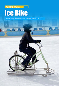 YumuQ gonflable en plastique approvisionnement bois pliant enfants nouveau 2 en 1 motoneige poussant traîneau Scooter <span class=keywords><strong>luge</strong></span> - Product Image 5