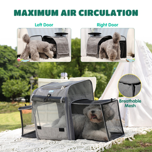 Nobleza zaino trasportino per animali espandibile e pieghevole con finestra a rete comodo trasportino per cani - Product Image 4