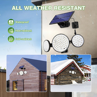 Applique murale extérieure solaire résistante aux intempéries avec détecteur de mouvement, lampes solaires durables avec 92 LED pour jardin et cour