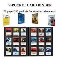 Classeur de cartes à collectionner prêt à l'emploi, en plastique PP, à chargement latéral, 9 pochettes, album de 360 pochettes pour cartes de jeu et de sport à collectionner