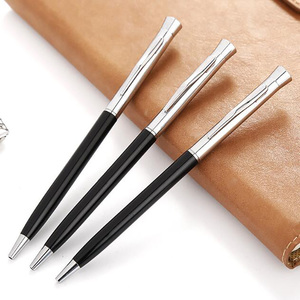 Stylo à bille torsadé mince en vente en gros NM-097 stylo en métal chromé stylo de bureau d'hôtel - Product Image 1