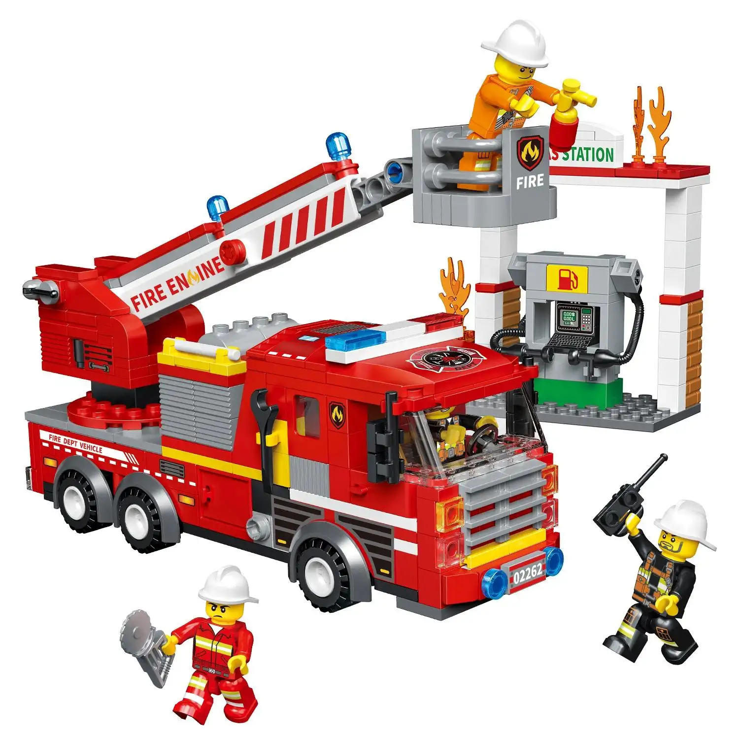 Zhegao City Fire Fight Truck Toy Building Blocks Model Fire Ladder Truck 60107 Bricks Sets