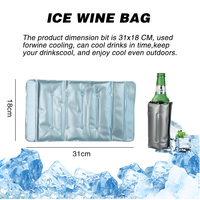 Manchon de refroidissement réutilisable en gel pour bouteille de vin, refroidisseur de vin pour vin rouge, blanc, champagne ou pétillant