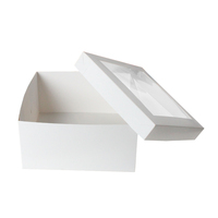 Vente en gros de boîte de boulangerie de rêve en papier blanc avec logo pour personne boîte à beignets personnalisée avec fenêtre pour biscuits gaufres cupcakes
