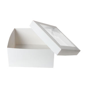 Wholesale <strong>White</strong> Paper <strong>Dream</strong> Bakery Box Person logo Cookie Waffle Cupcake Custom Donut Box with Window - Product Image 4