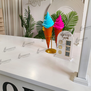Carretto Mobile per Gelati e Caramelle Personalizzato in Stile Romantico per Decorazioni di Matrimoni e Feste con Congelatore, Imballato in Cartone - Product Image 5