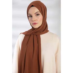 <b>Chiffon</b> Shawl Hazelnut Women Breathable Middle East <b>Scarf</b> Lightweight Fashion Accessory - Product Image 3
