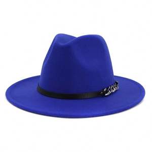 X3021 Sombrero Fedora Unisex de Lana, Gorra Jazz, Sombrero Panamá de Lana Degradado, Sombrero de Fieltro con Impresión Digital - Product Image 1