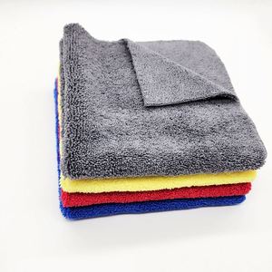 Super Absorbent High-Low Superfine Fiber <b>Car</b> Wash Towel Hot Cutting Straight Edge for <b>Polishing</b> and Waxing Model C0056 - Product Image 3