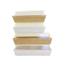 Boîte à frites rectangulaire en carton pour snack Boîte à emporter pliante en papier de poulet frit de style libre