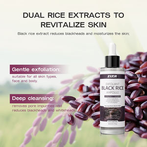 Plant Extract Soft Exfoliating Dead Skin Cells Soothing Exfoliator Glow White Rice & Black Rice Ampoule - Product Image 4