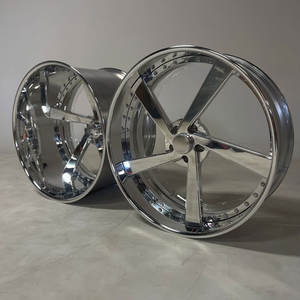 RCSR 22 24 26 Pulgadas, Juego de 2/3 Piezas, Ruedas de Aluminio Forjado con Acabado Cromado Pulido, Tipo Deep Dish, para Autos de Lujo - Product Image 4