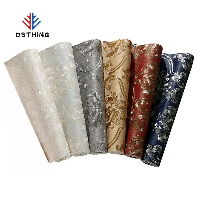 AISEN DSTHING Vintage cement wall paper diatom mud 3d thickened waterproof pvc vinyl wallpaper for interior decoration