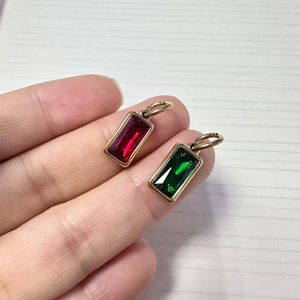 Ml और कस्टम ट्रेंडी 18k pvd सोने की प्लेटेड क्लासिक cz 12 जन्मदिन के पत्थर के चार्ज्ड स्टेनलेस स्टील डिय इयररिंग्स गहने - Product Image 4